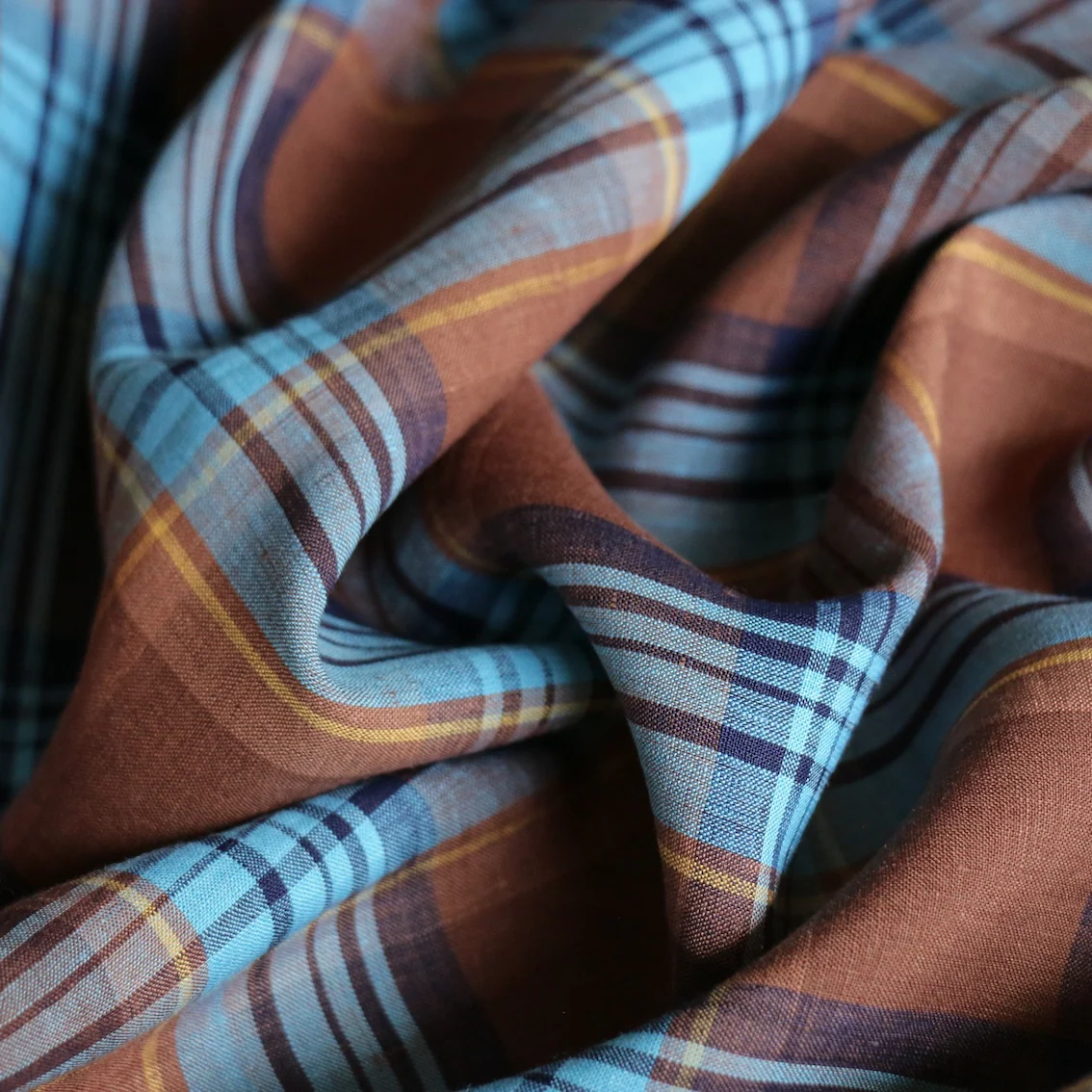 Electra Plaid Yarn Dyed Linen - Image 2