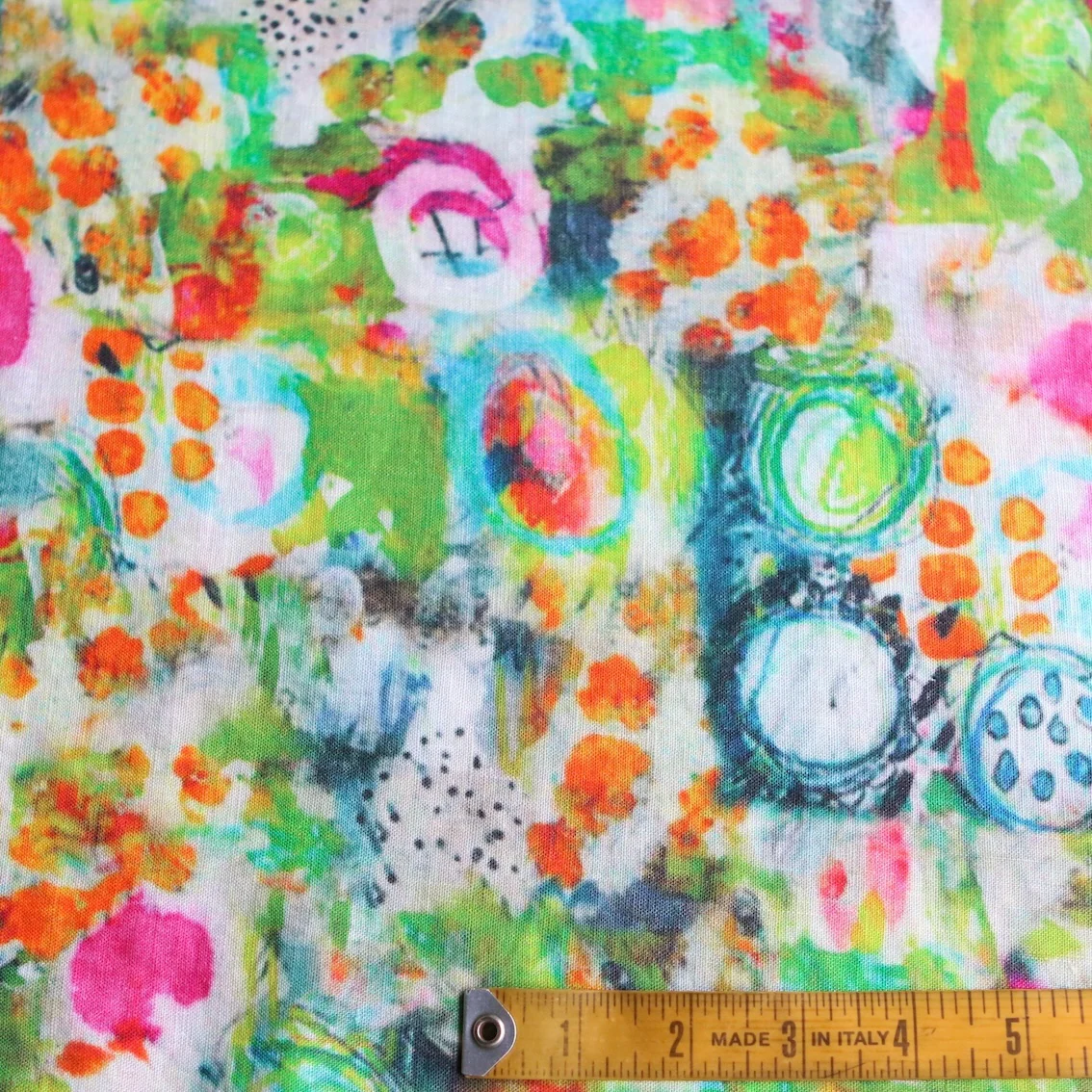 Electric Paradise Washed Printed Linen - Image 3