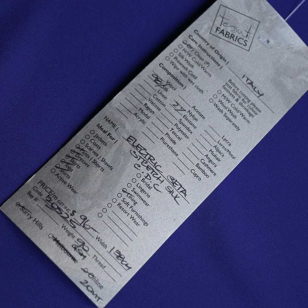 Electric Seta Stretch Silk Crepe De Chine - Image 3
