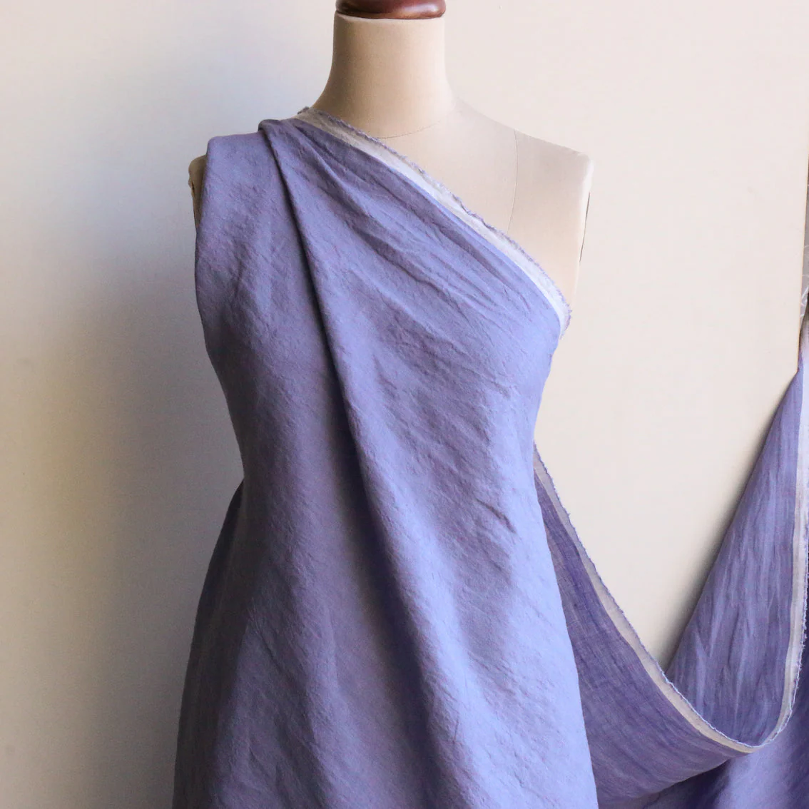Ellie Wisteria Blue Yarn Dyed Linen - Image 4
