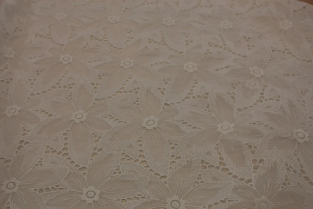 Embroidered Organza - Off White - Image 5