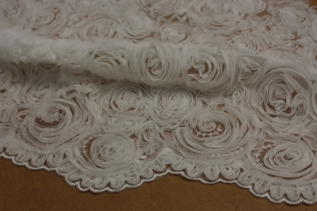 Embroidered Tulle - Ivory - Image 4