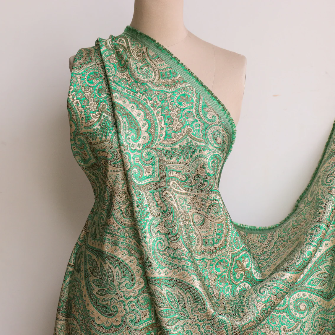 Emerald Paisley Brocade - Image 4