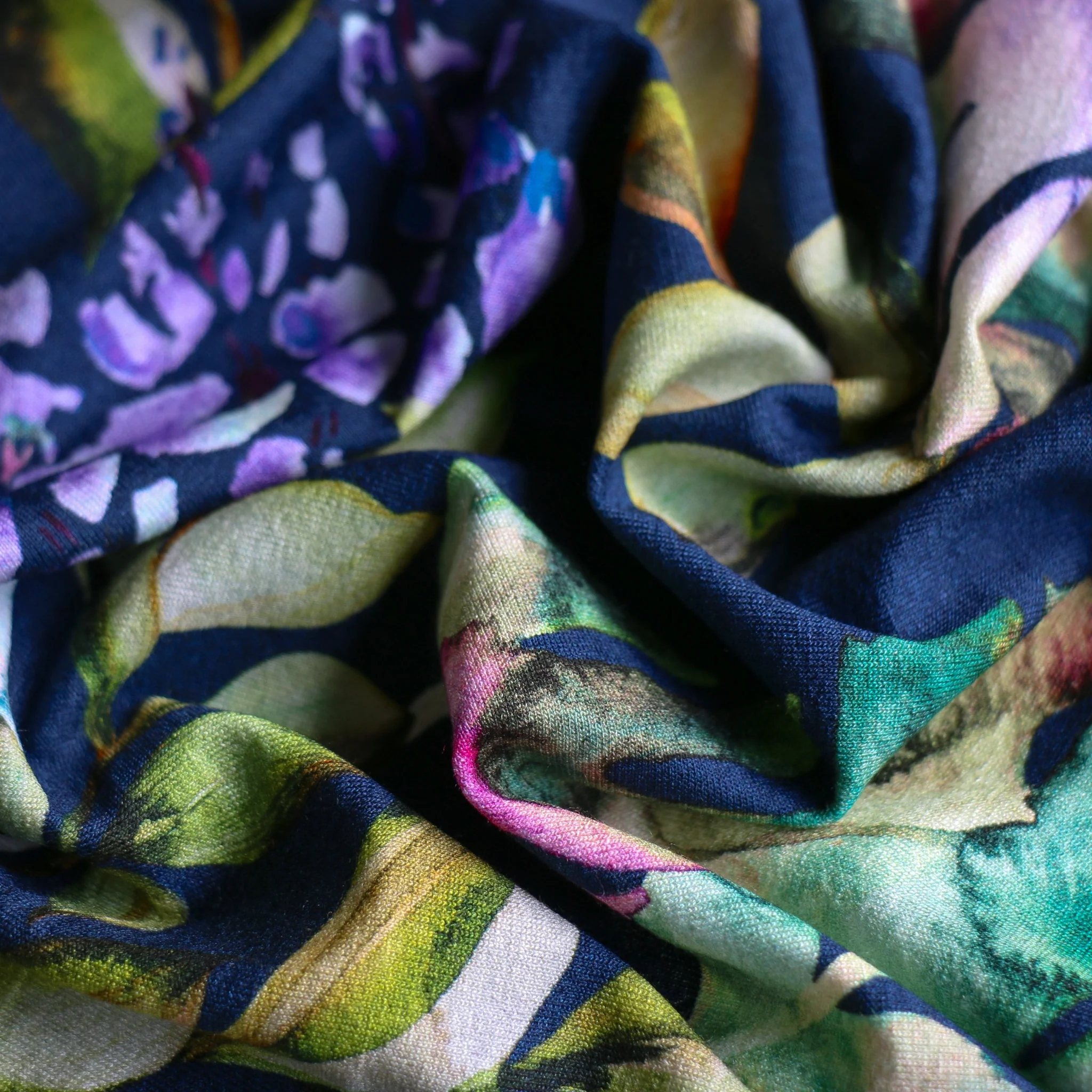 Emerald Tropics Viscose Jersey - Image 2