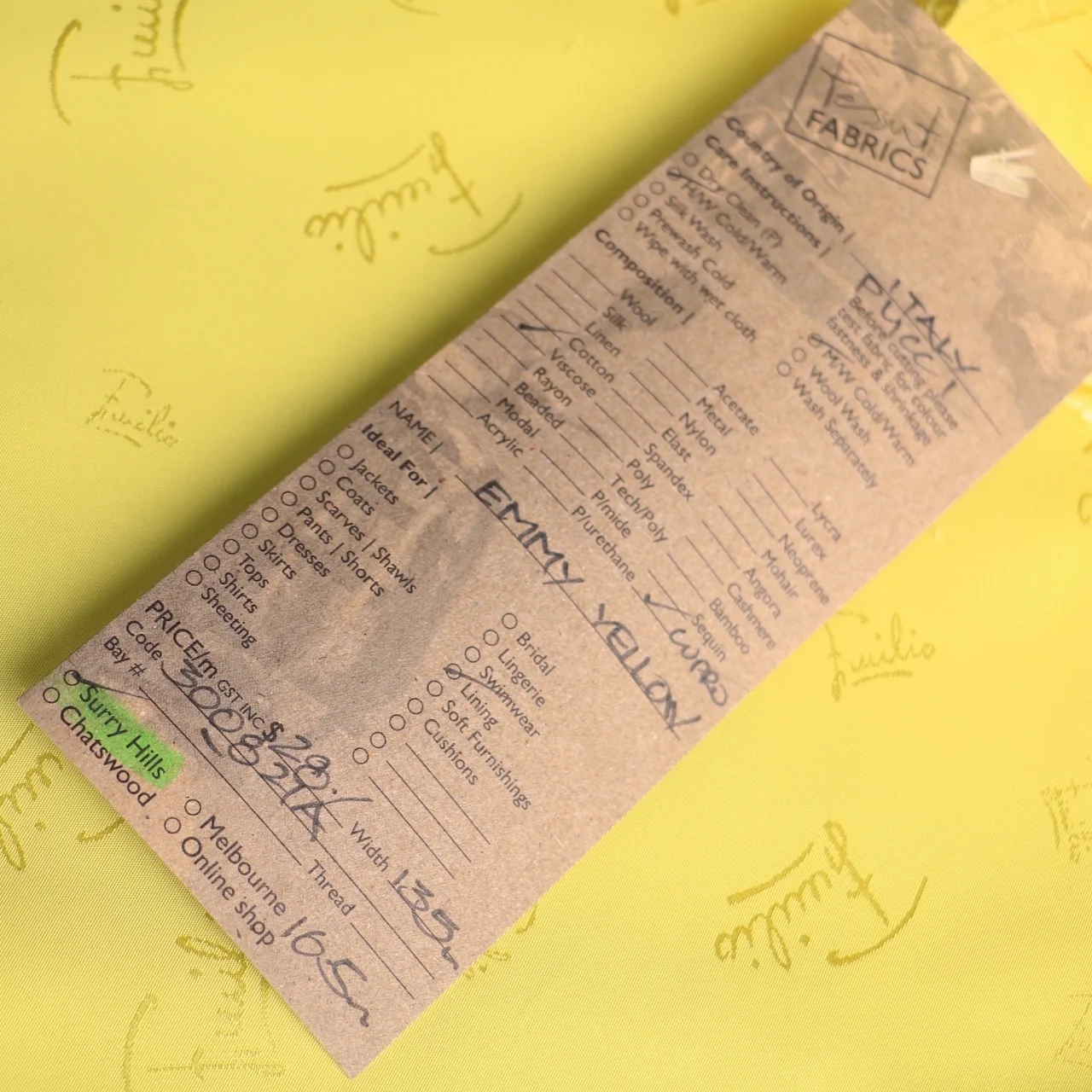 Emmy Yellow Fancy Lining - Image 4