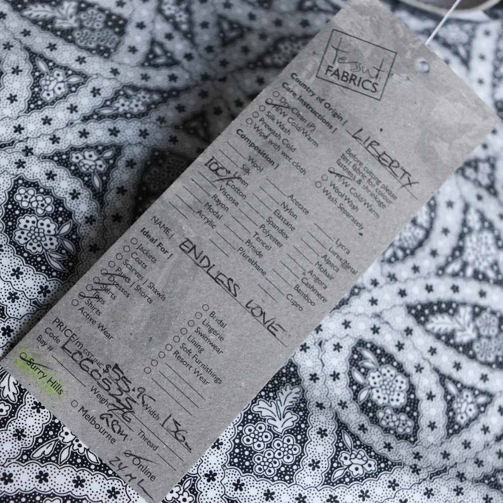 Endless Love Black - Liberty Tana  Lawn™ - Image 4