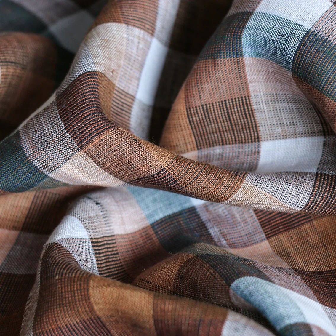 Everly Check Walnut Linen - Image 2