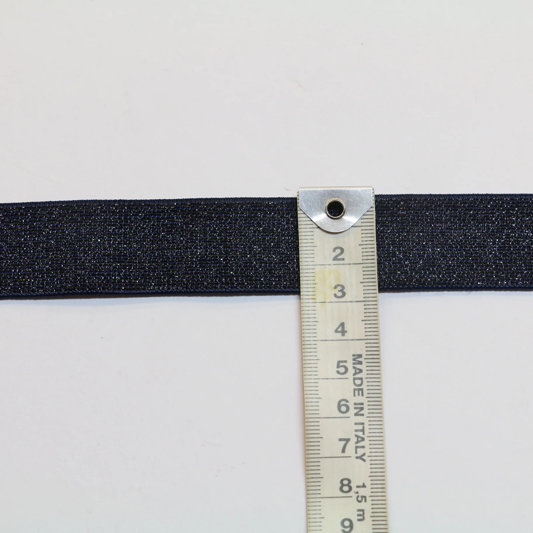 Fancy Elastic Elastic (25mm/ 1") - Navy/Navy Lurex - Image 3