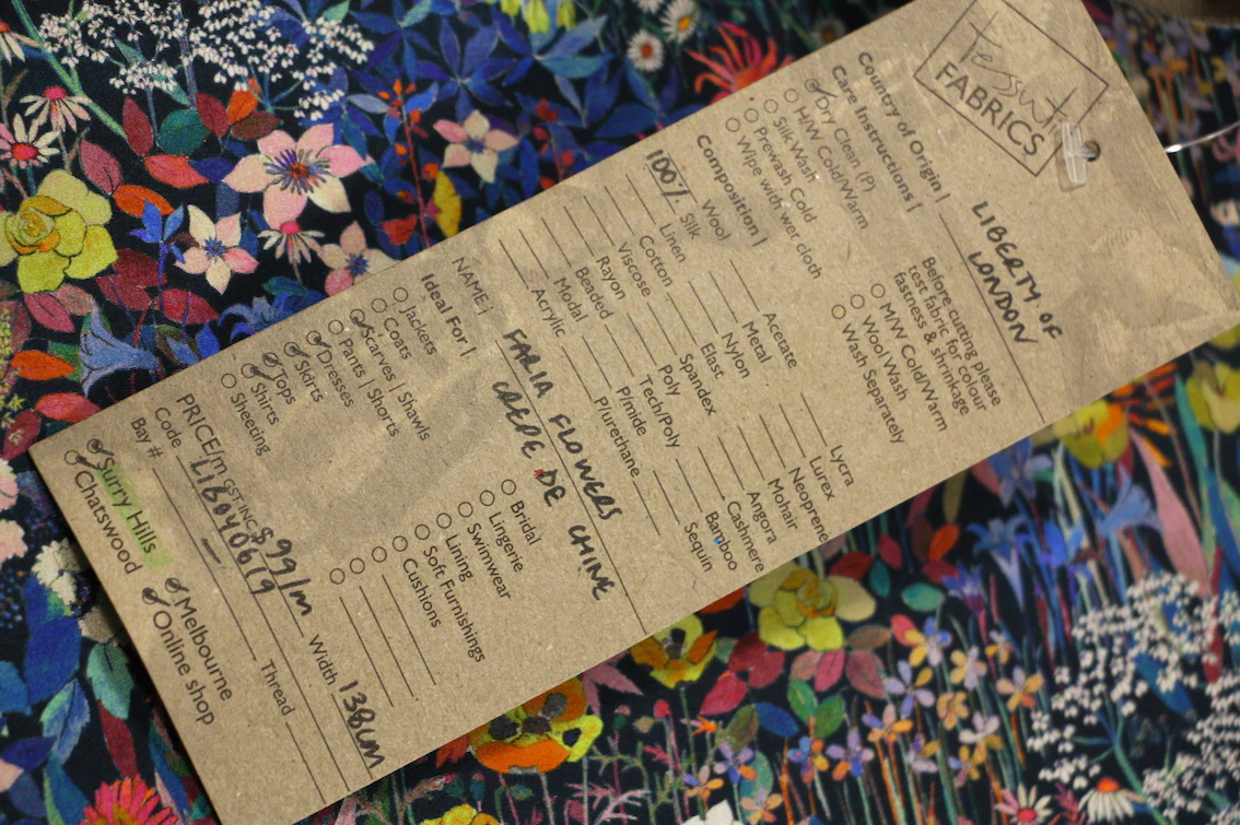 Faria Flowers - Liberty Silk Crepe De Chine - Image 5