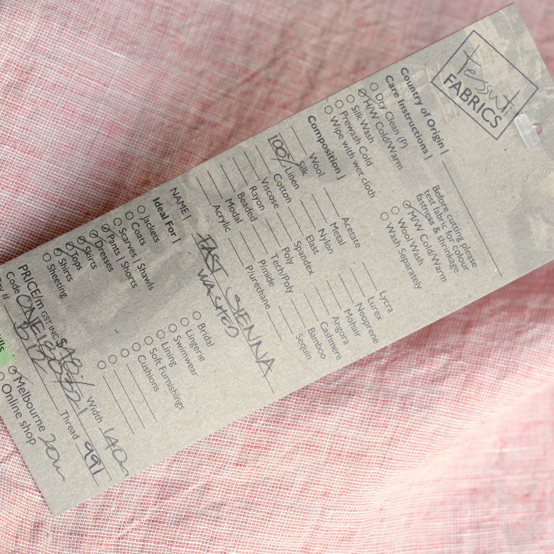 Fast Sienna Washed Linen - Image 3