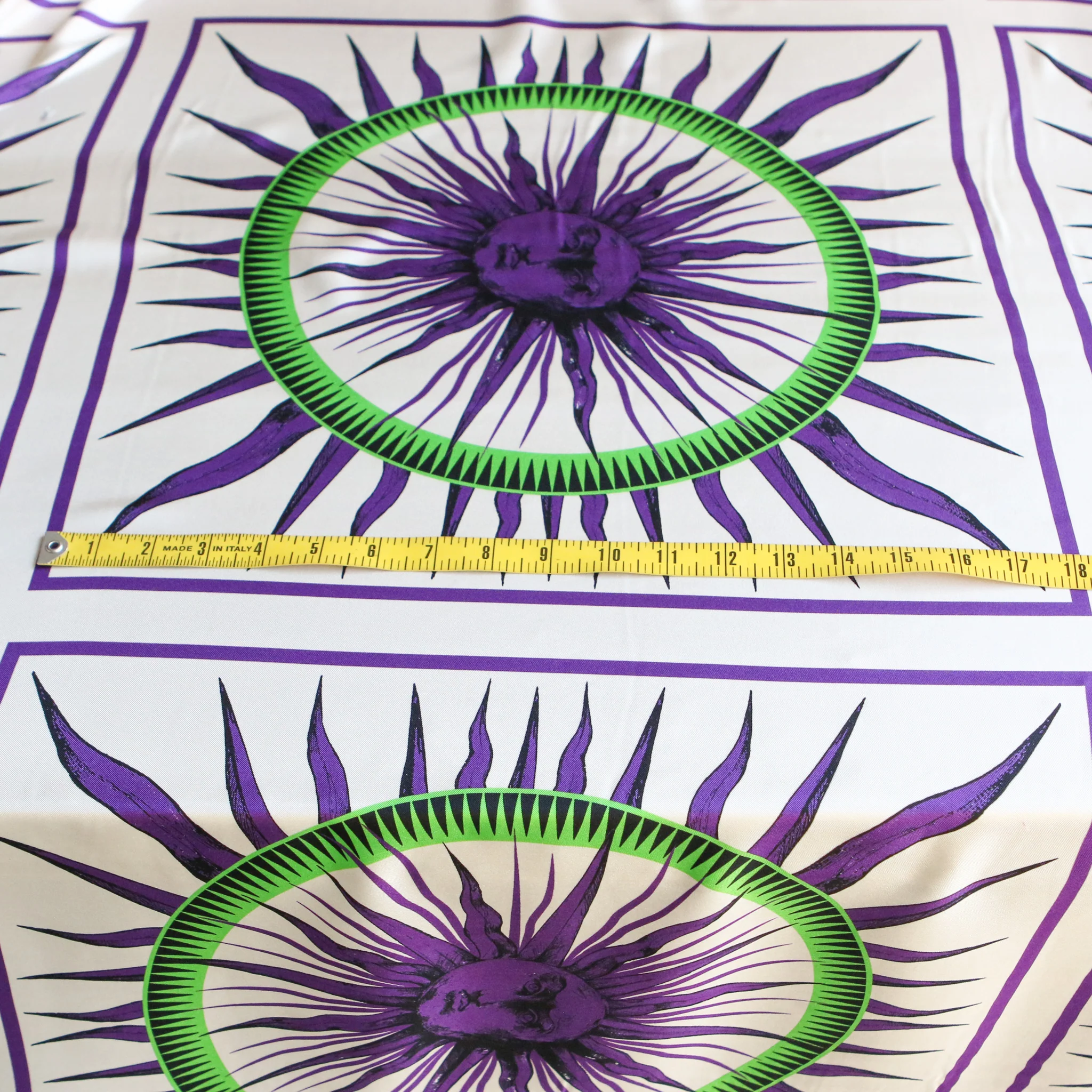 Fausto Sun Cream Silk Twill - Panel Print - Image 3