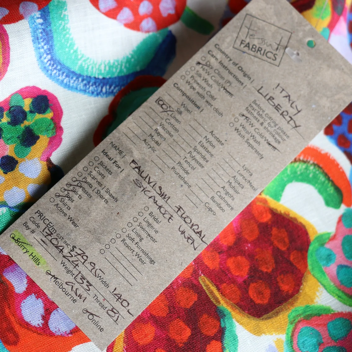Fauvism Floral - Liberty Sycamore Linen - Image 4
