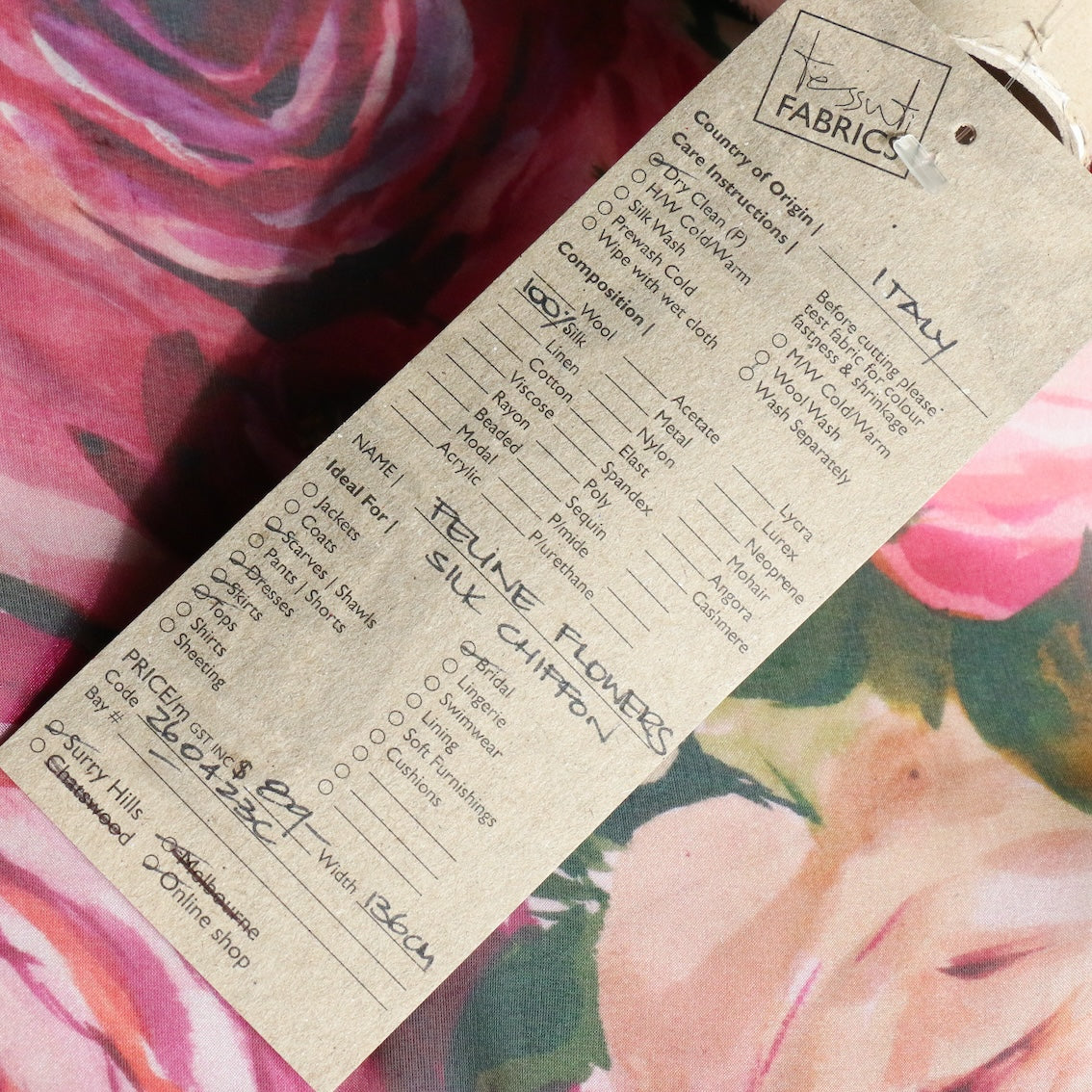 Feline Flowers Silk Chiffon - Image 4