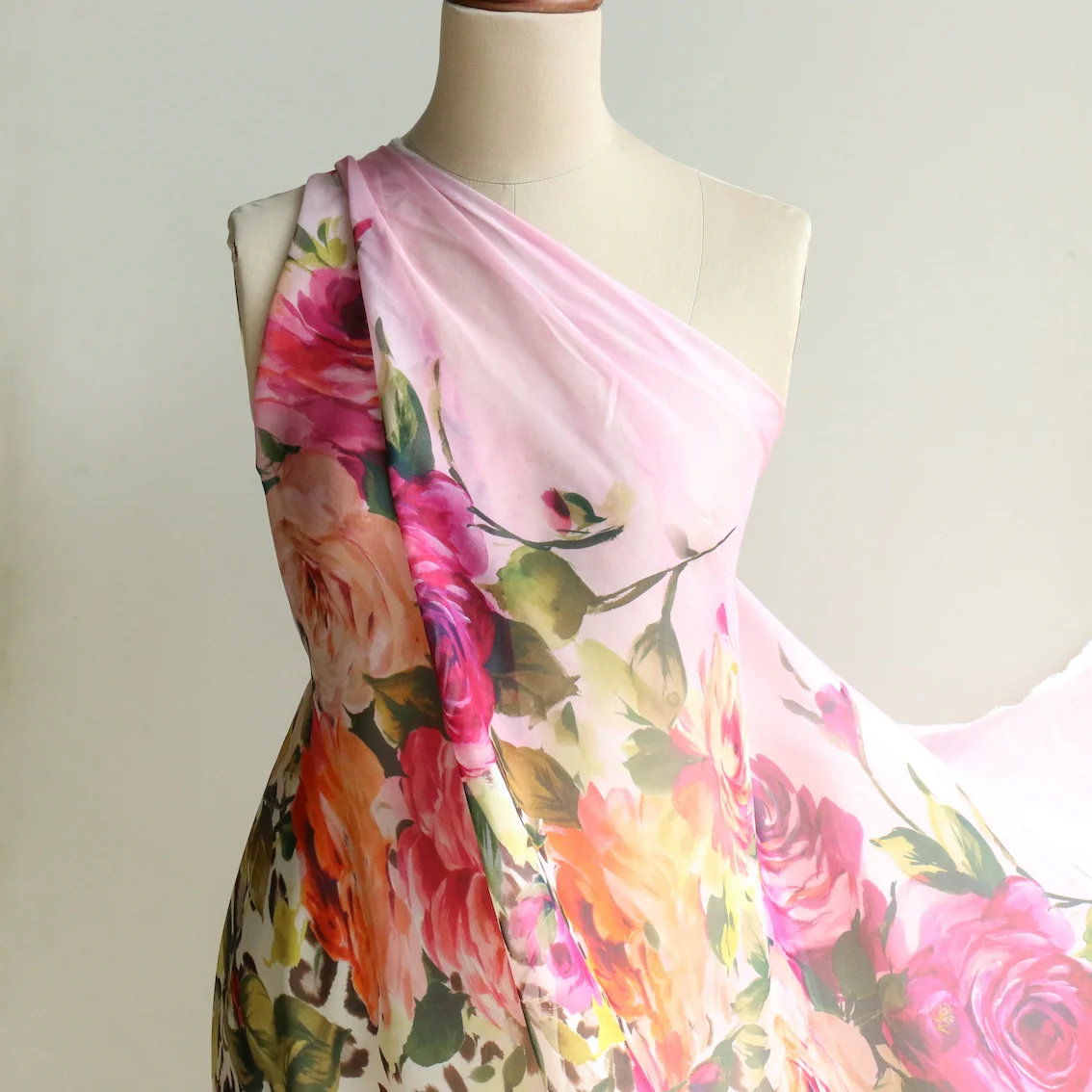 Feline Flowers Silk Chiffon - Image 5