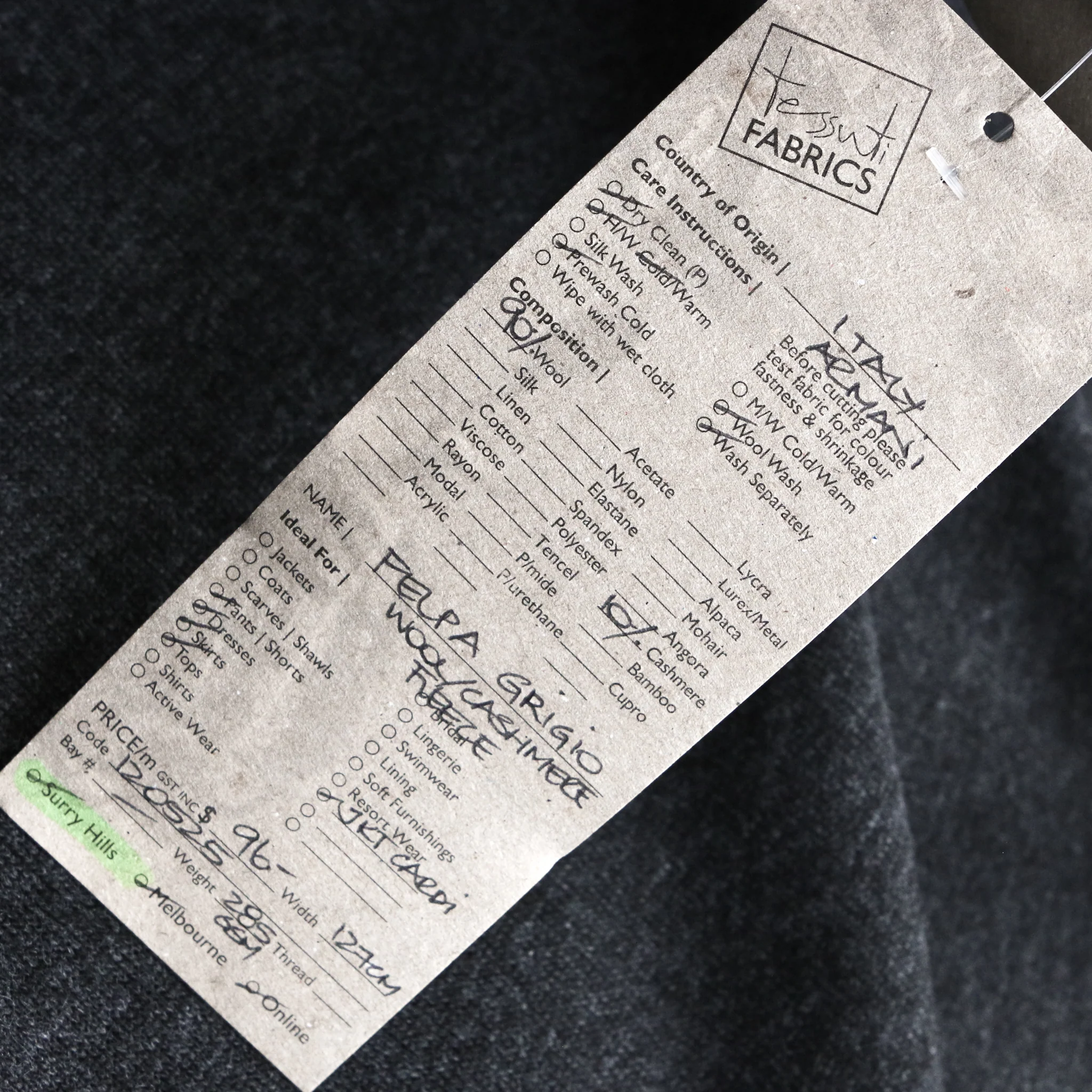 Felpa Grigio Wool/Cashmere Fleece - Image 3
