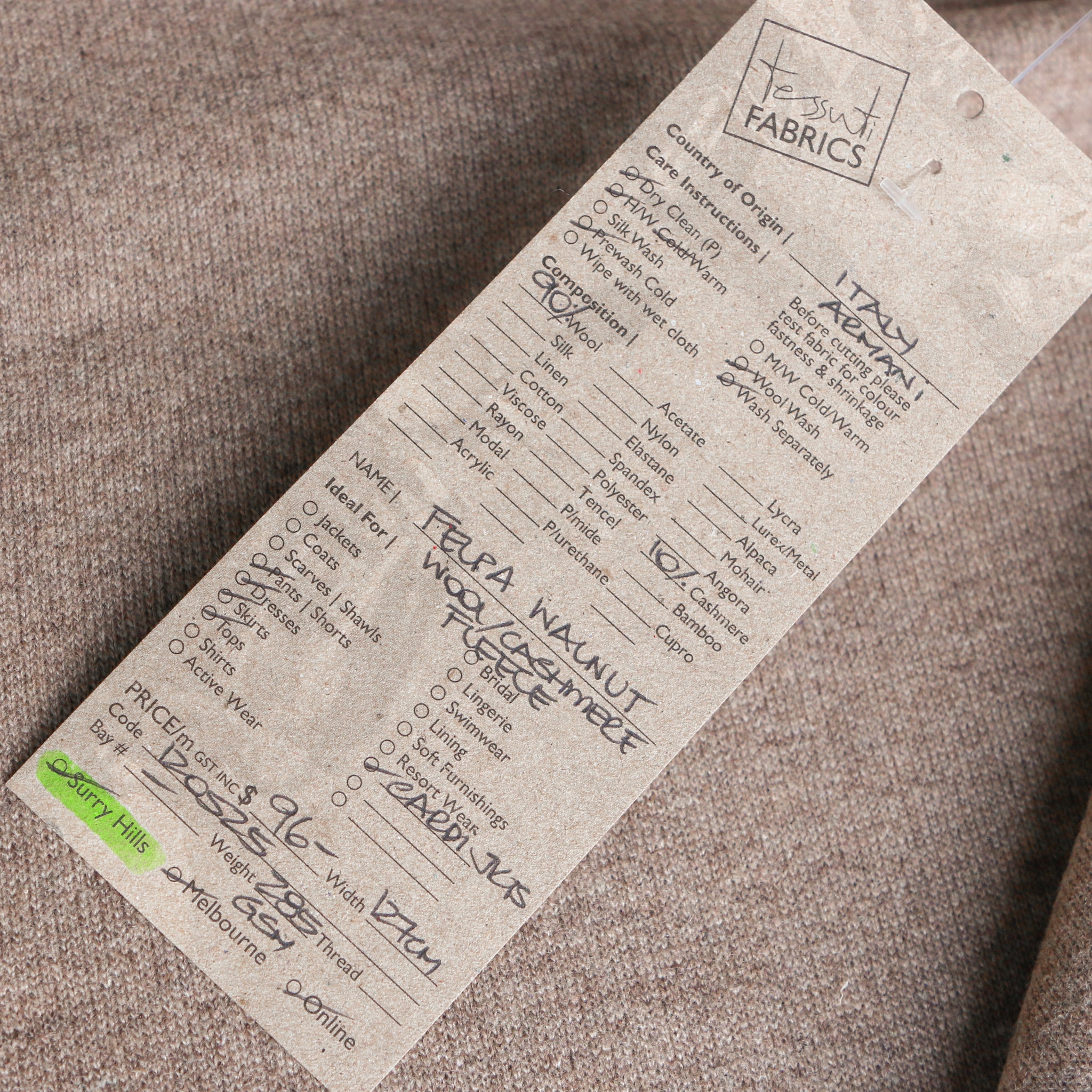 Felpa Walnut Wool/Cashmere Fleece - Image 3