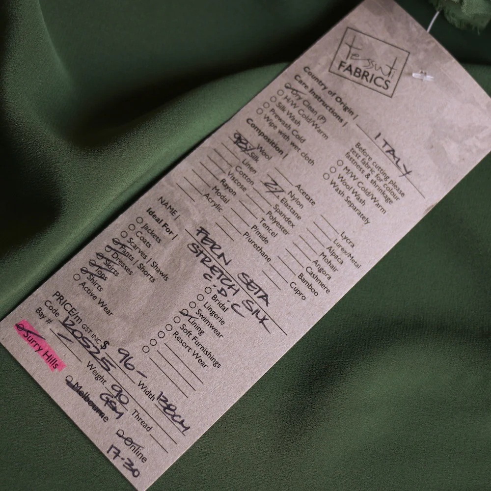 Fern Seta Stretch Silk Crepe De Chine - Image 3