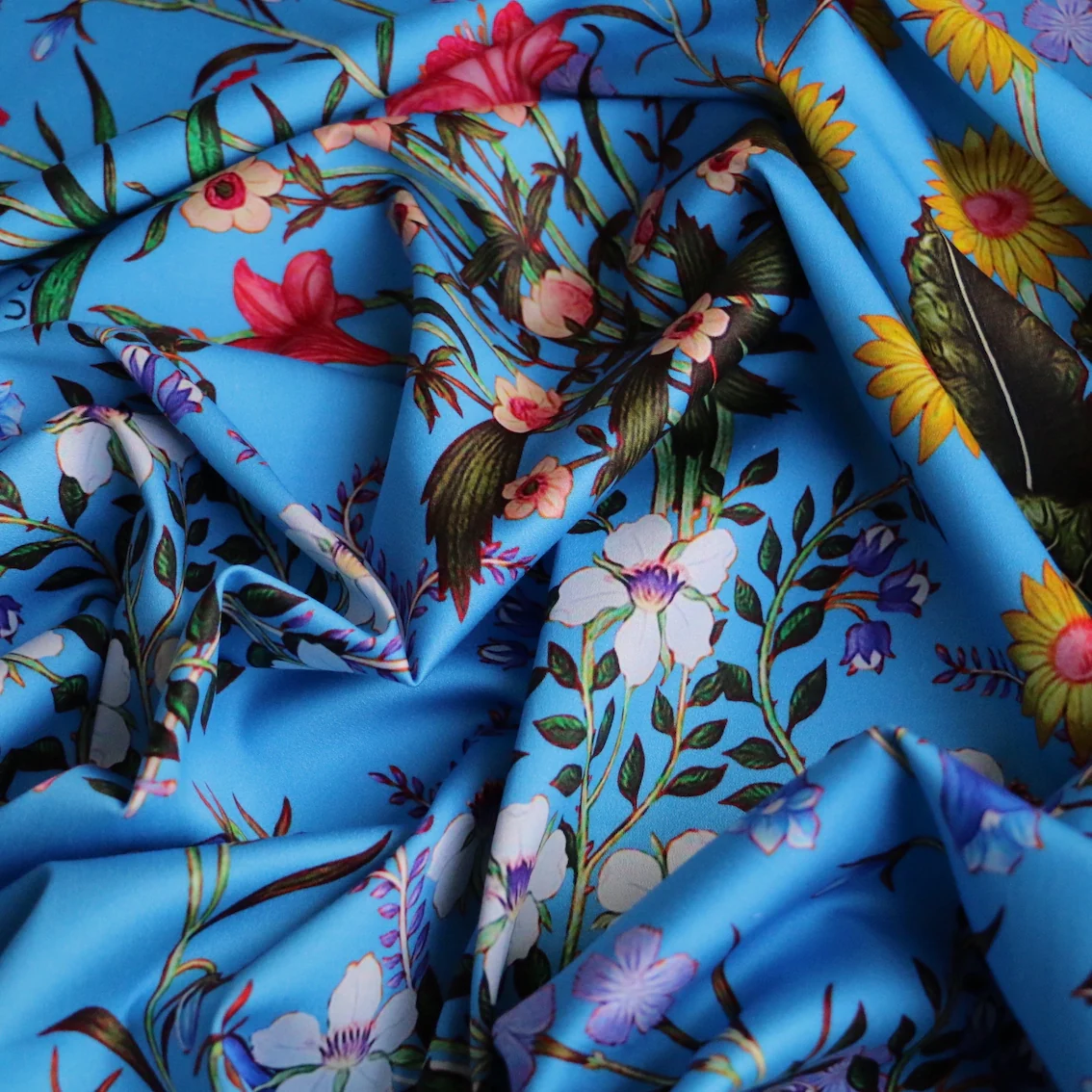 Fields Of Blue Stretch Cotton - Image 2