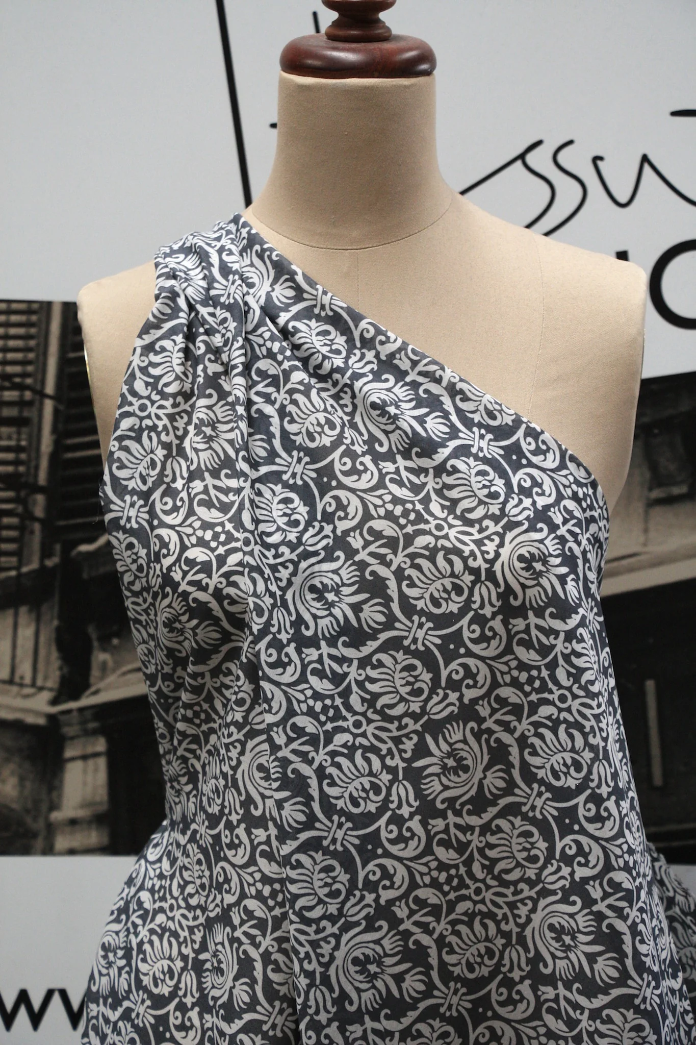 Filagree Navy - Cotton Voile - Image 5
