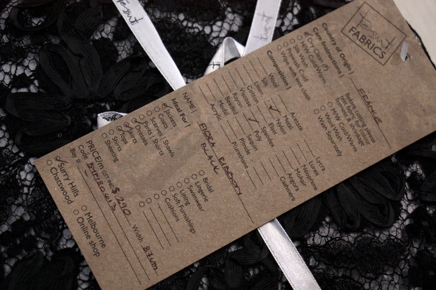 Fiora Ribbon Black Lace - Image 2