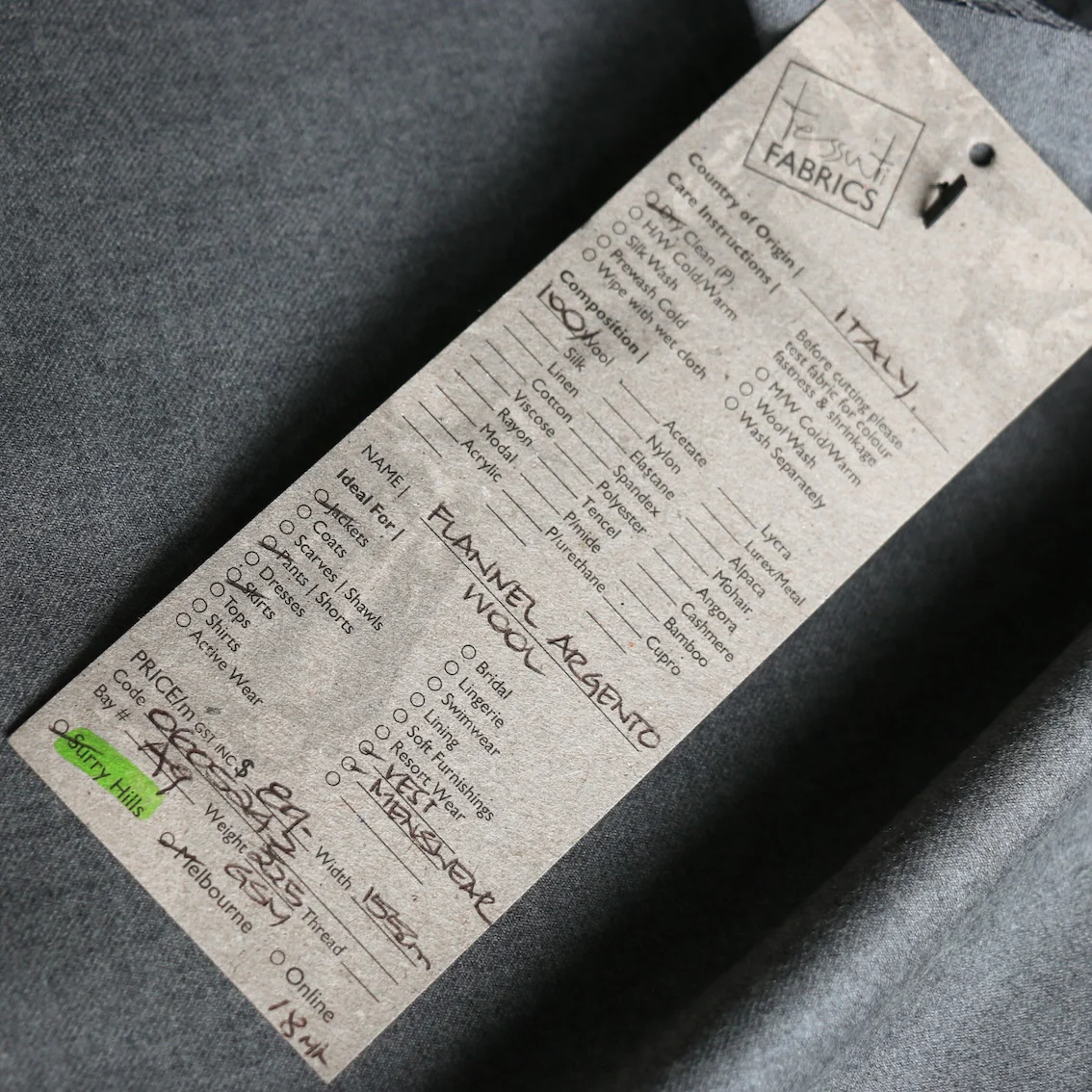 Flannel Argento Wool Suiting - Image 3