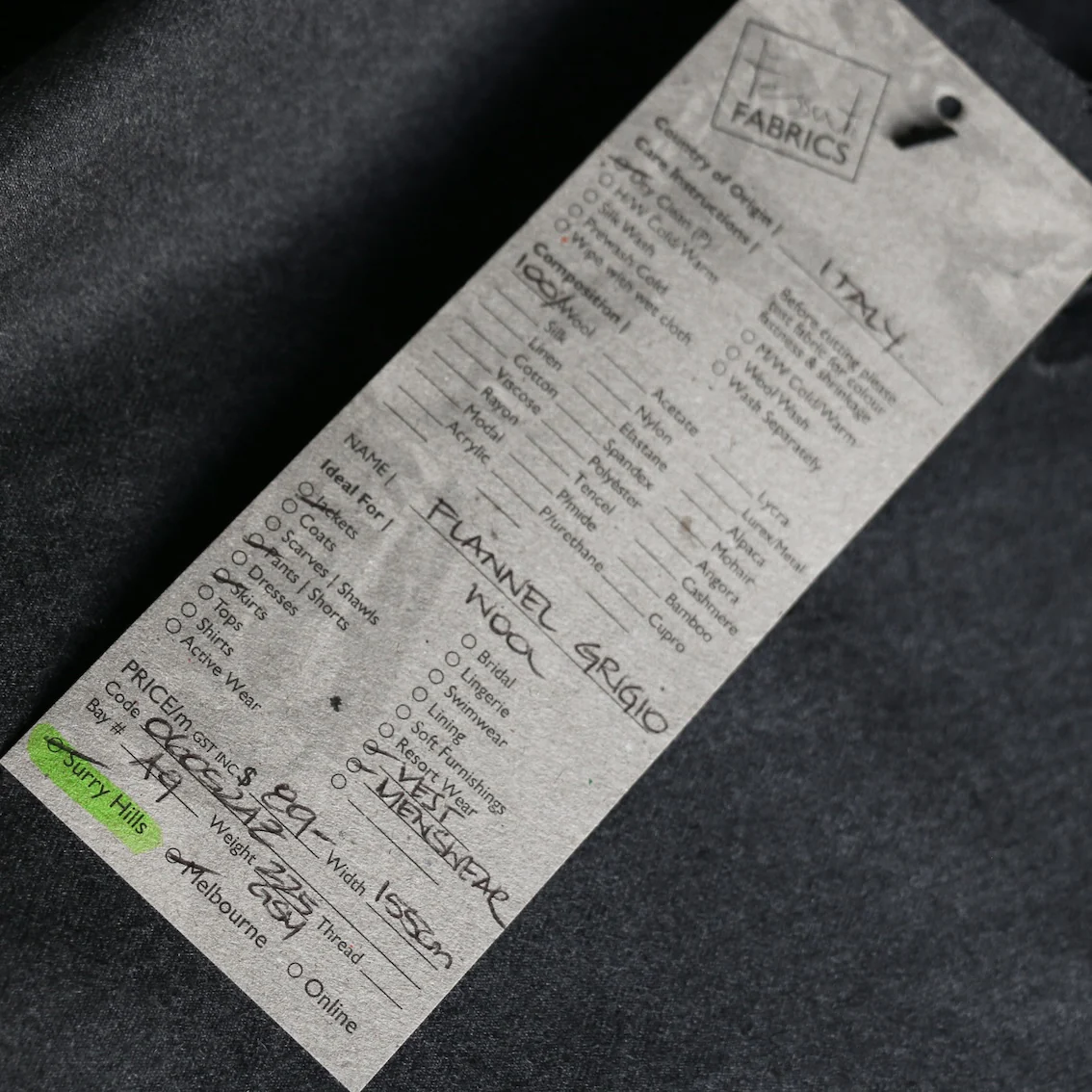Flannel Grigio Wool Suiting - Image 3