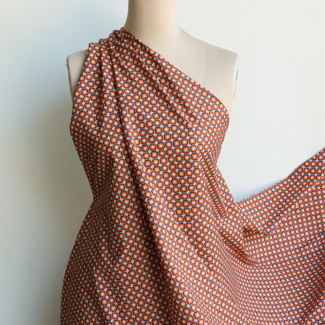 Fleetwood Mosaic Orange Cotton Shirting - Image 5
