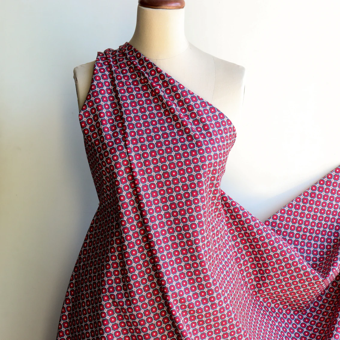 Fleetwood Mosaic Red Cotton Shirting - Image 5