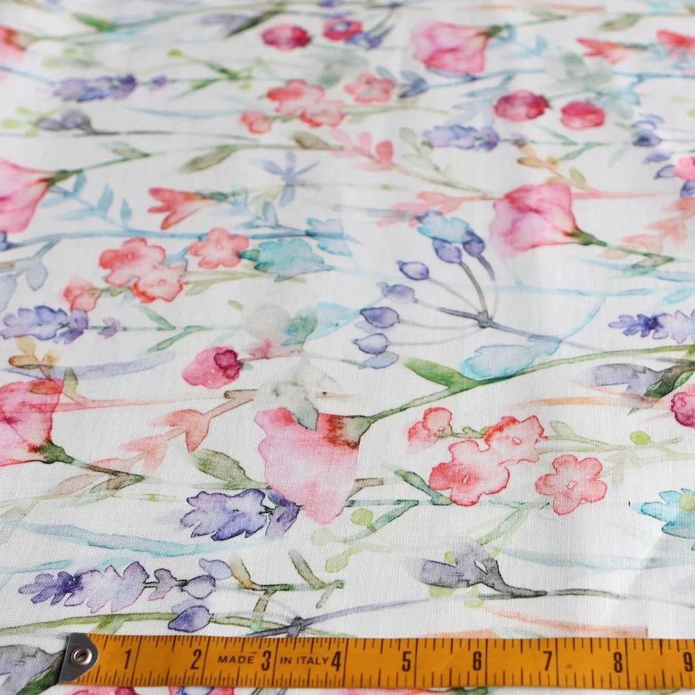 Floral Abstraction Multi Printed Linen - Image 3
