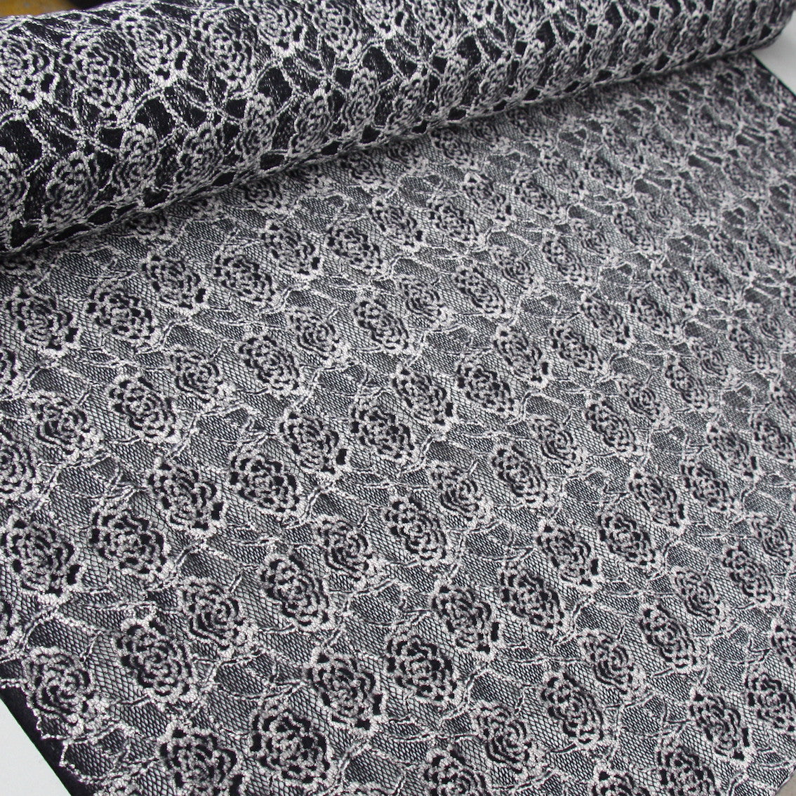 Floral Catch Stretch Lace - Image 4