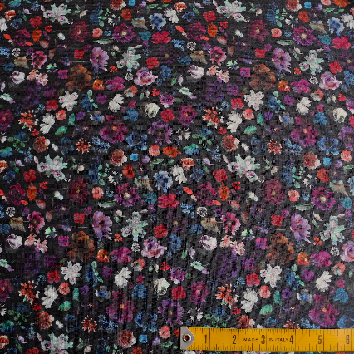Floral Edit Black - Liberty Sycamore Linen - Image 3