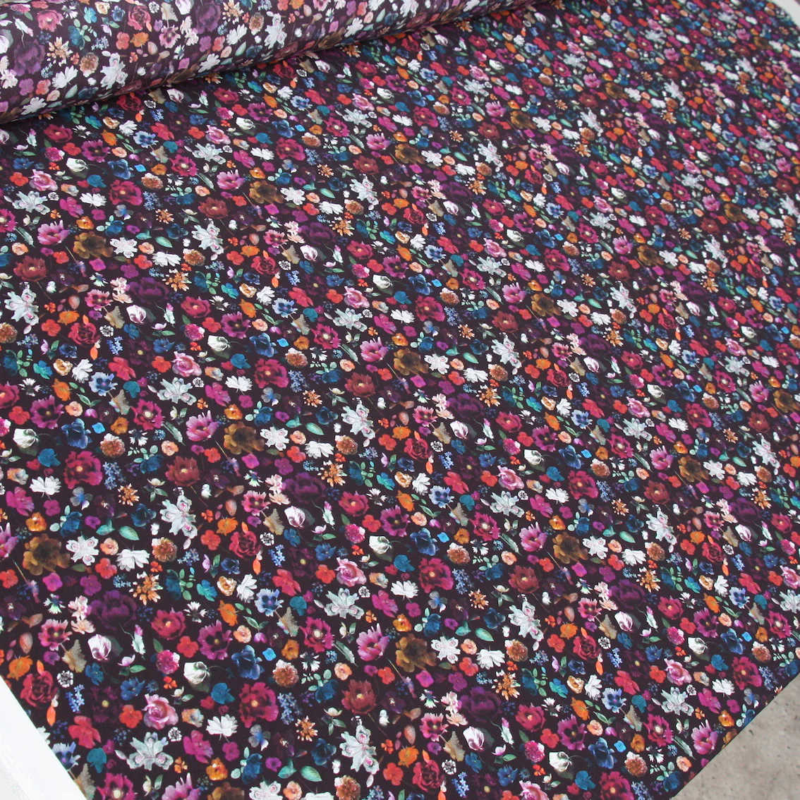 Floral Edit Black - Liberty Silk CDC - Image 4
