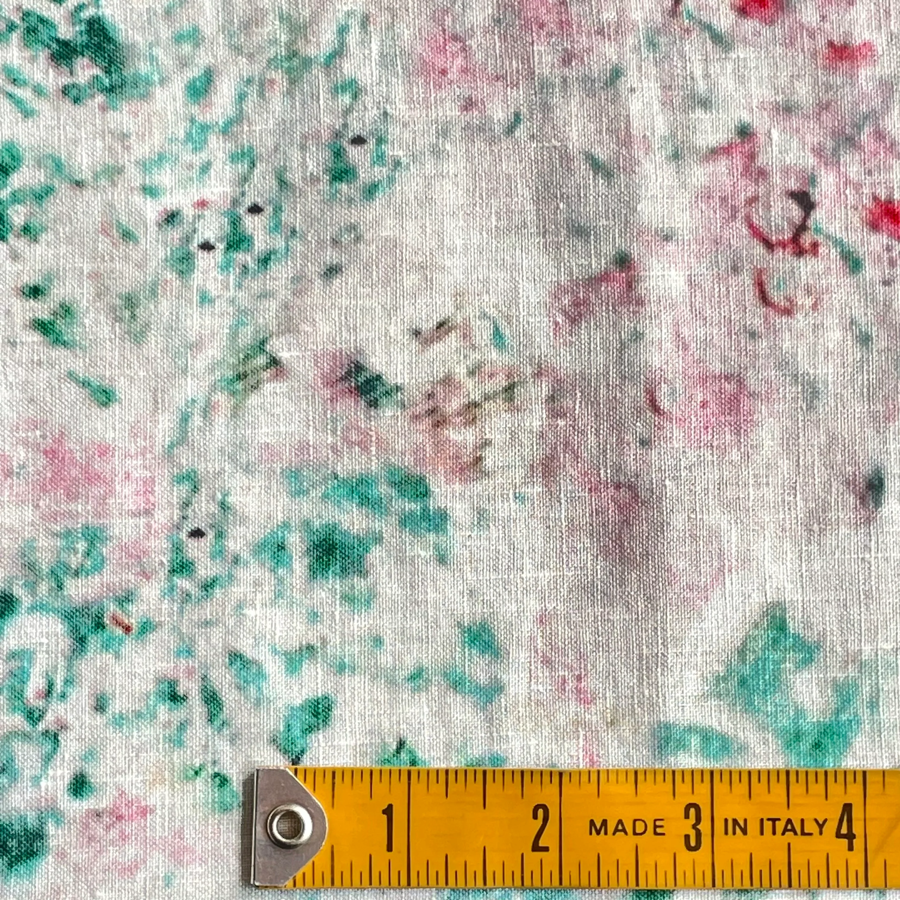 Floral Fade Out Washed Printed Linen - Image 3