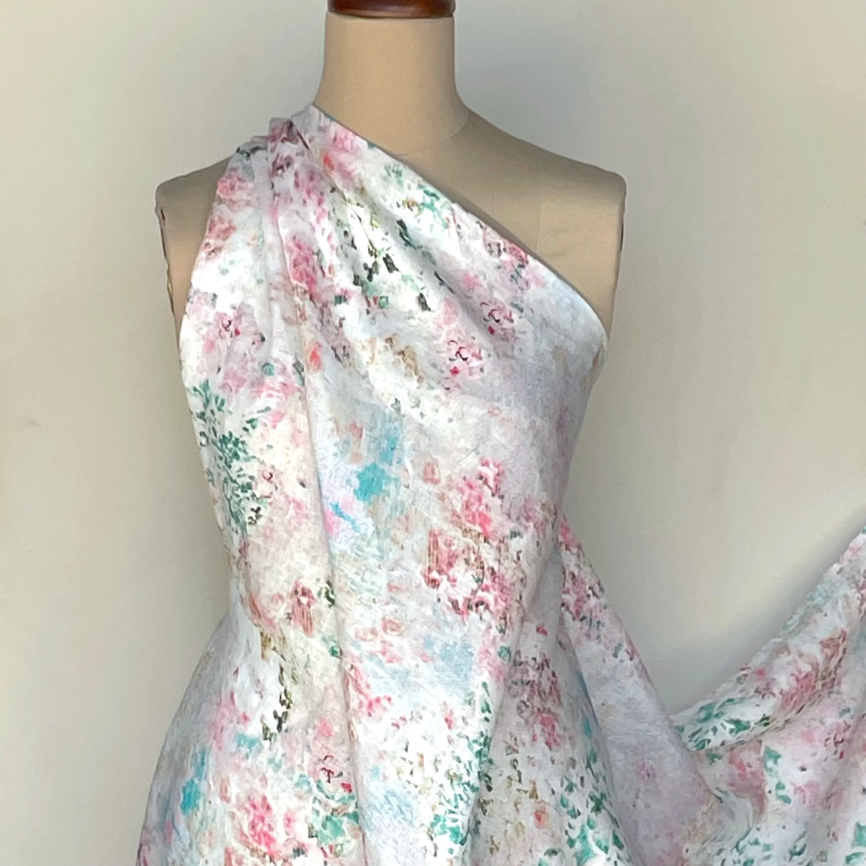 Floral Fade Out Washed Printed Linen - Image 6