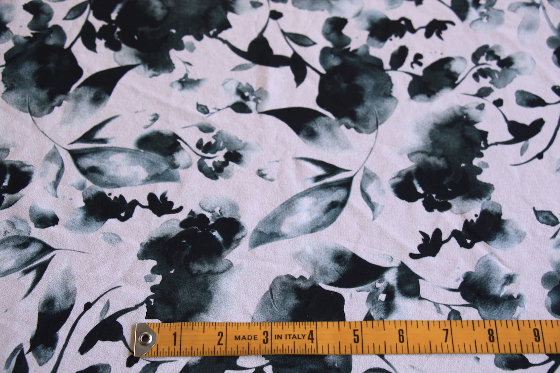 Floral Ink On Pink Silk CDC - Image 2