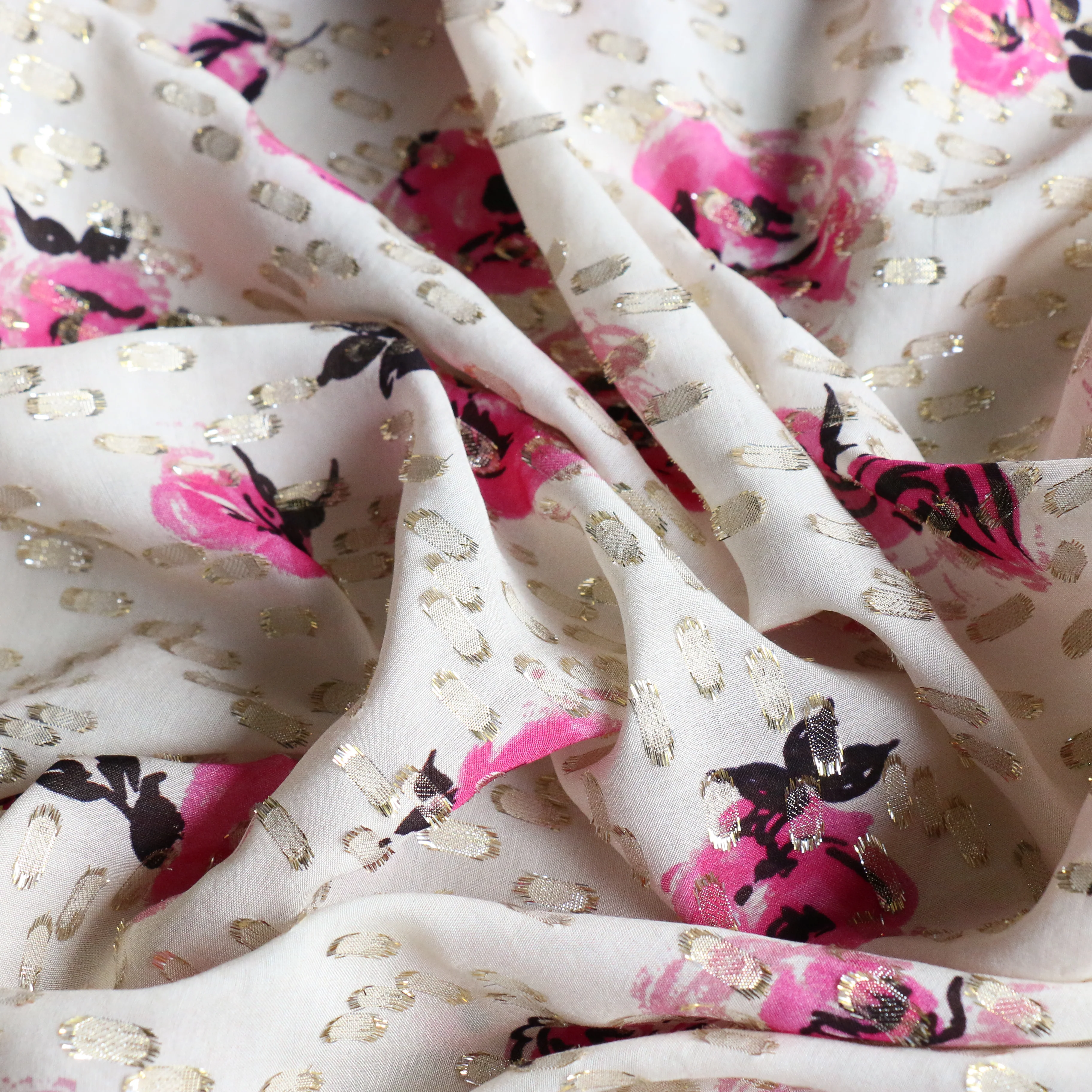 Floral Lame Ivory - Image 2