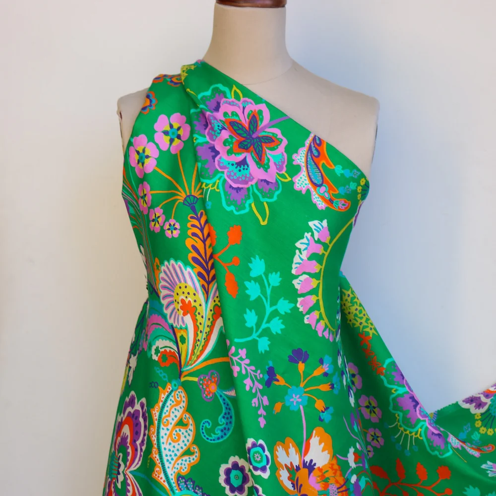 Floral Symphony Green - Liberty Sycamore Linen - Image 6