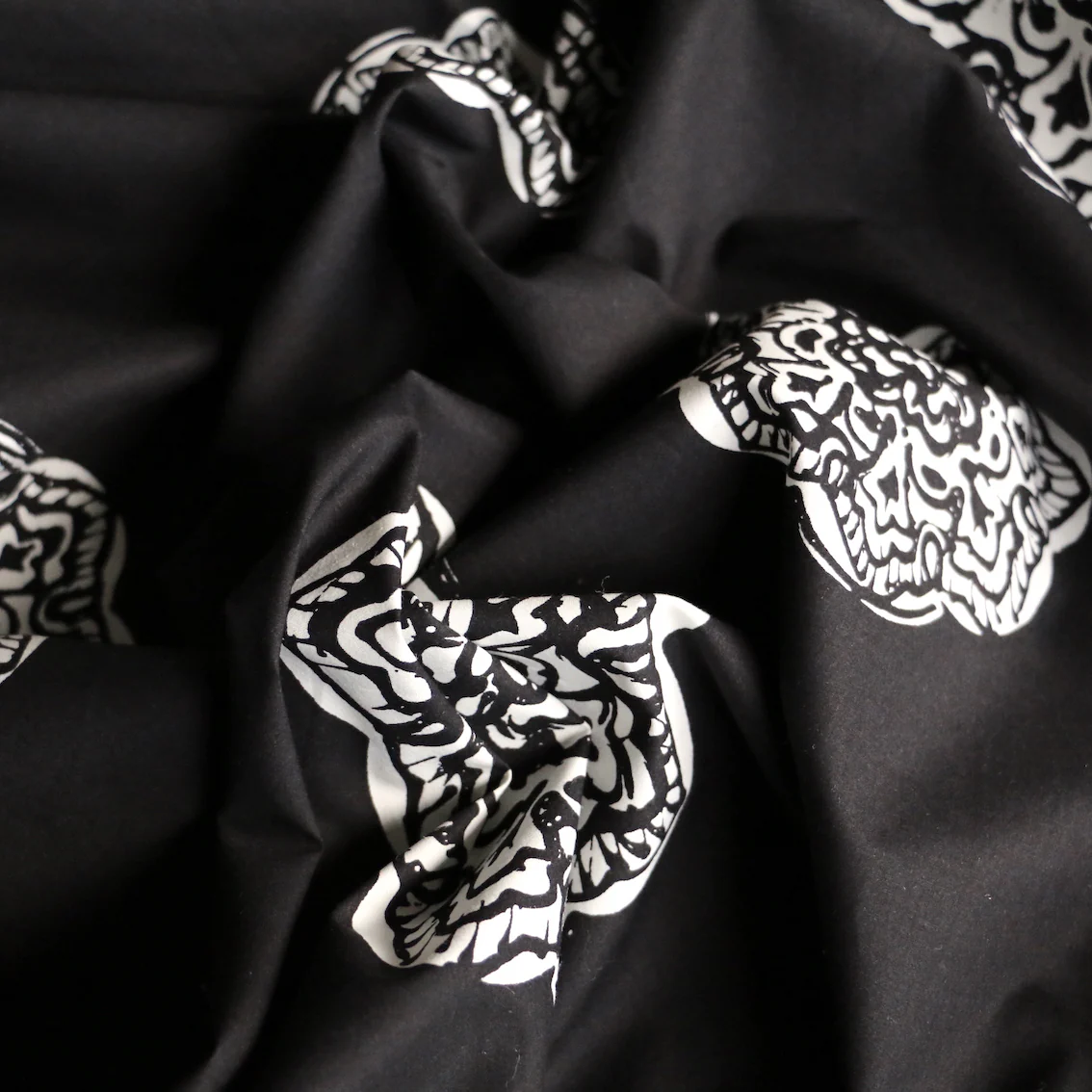 Floreale Nero Cotton Poplin - Image 2