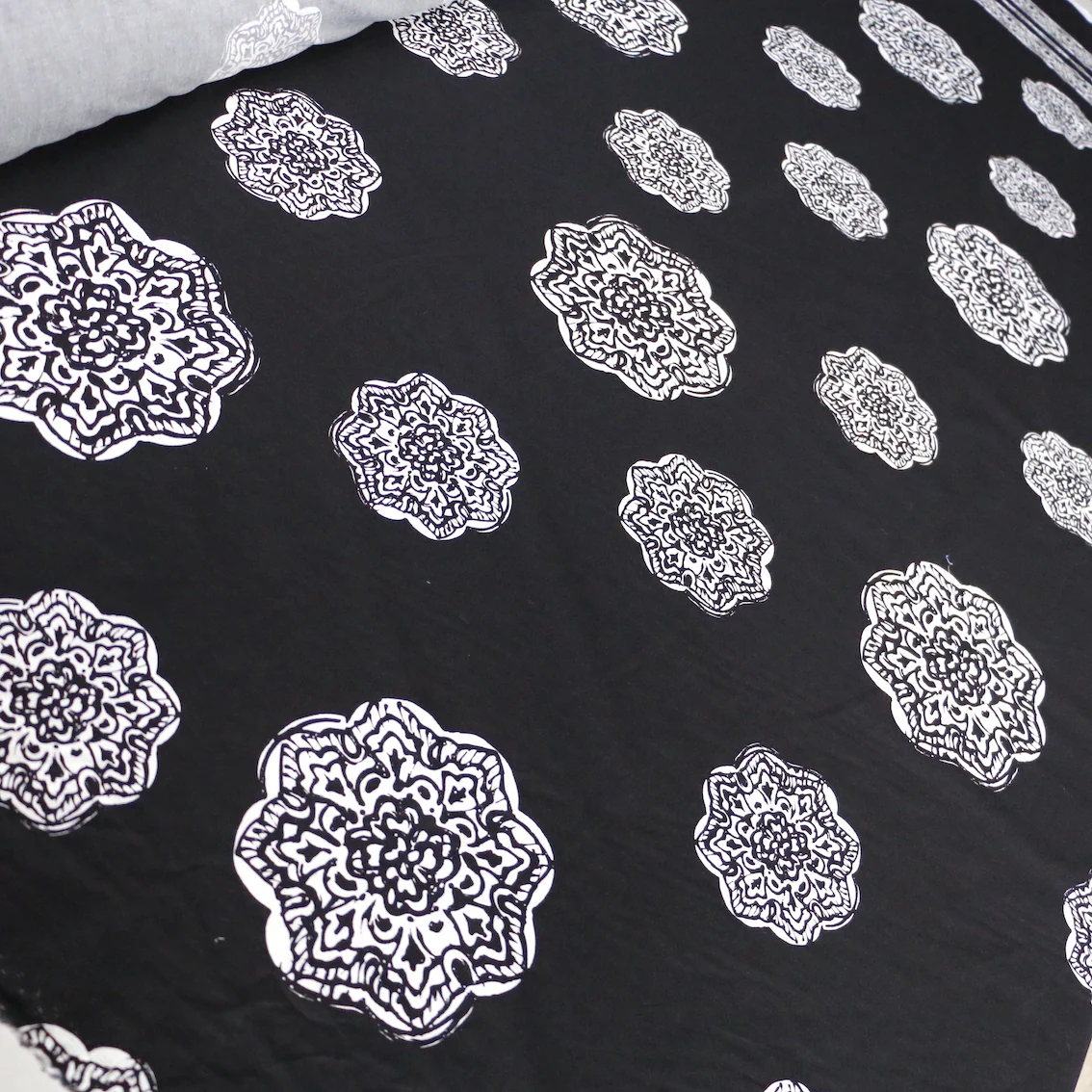 Floreale Nero Cotton Poplin - Image 6