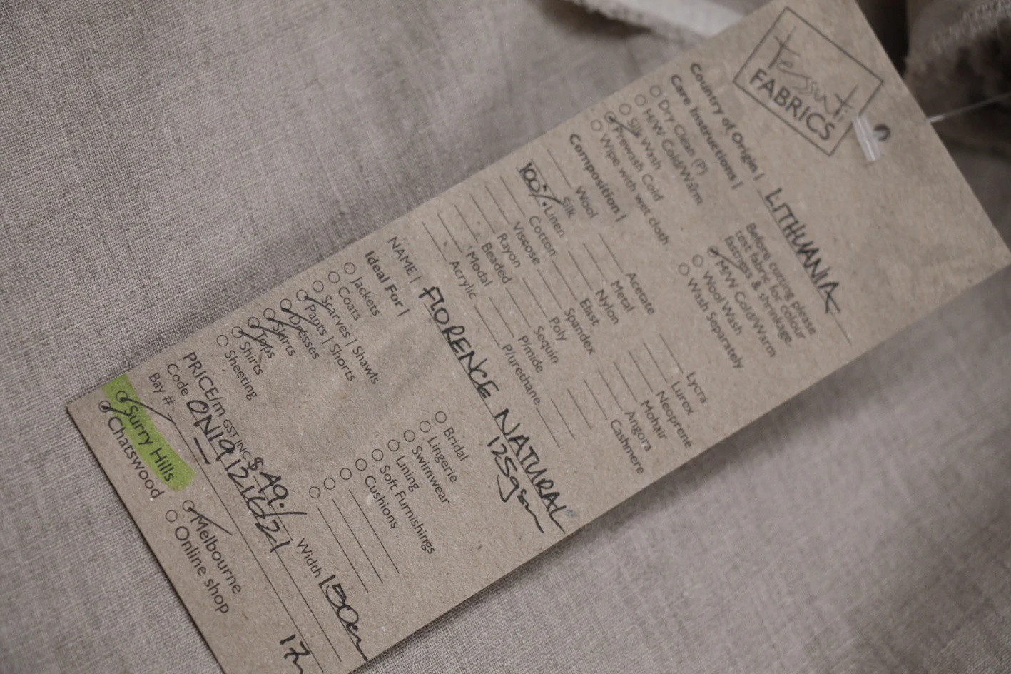 Florence Natural - Enzyme Washed Linen - Image 2