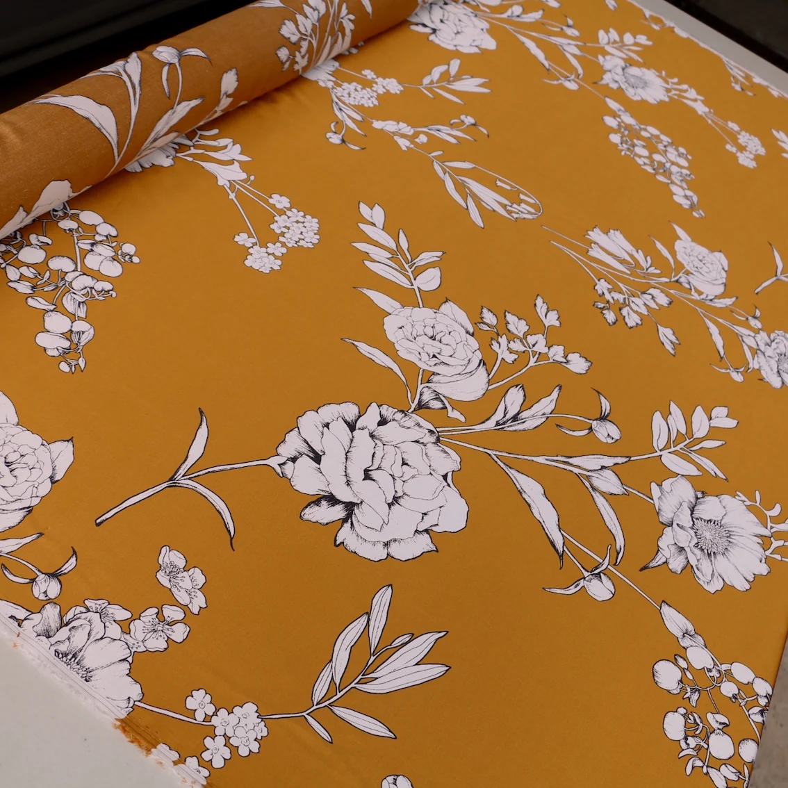 Flowers On Mustard - Image 4