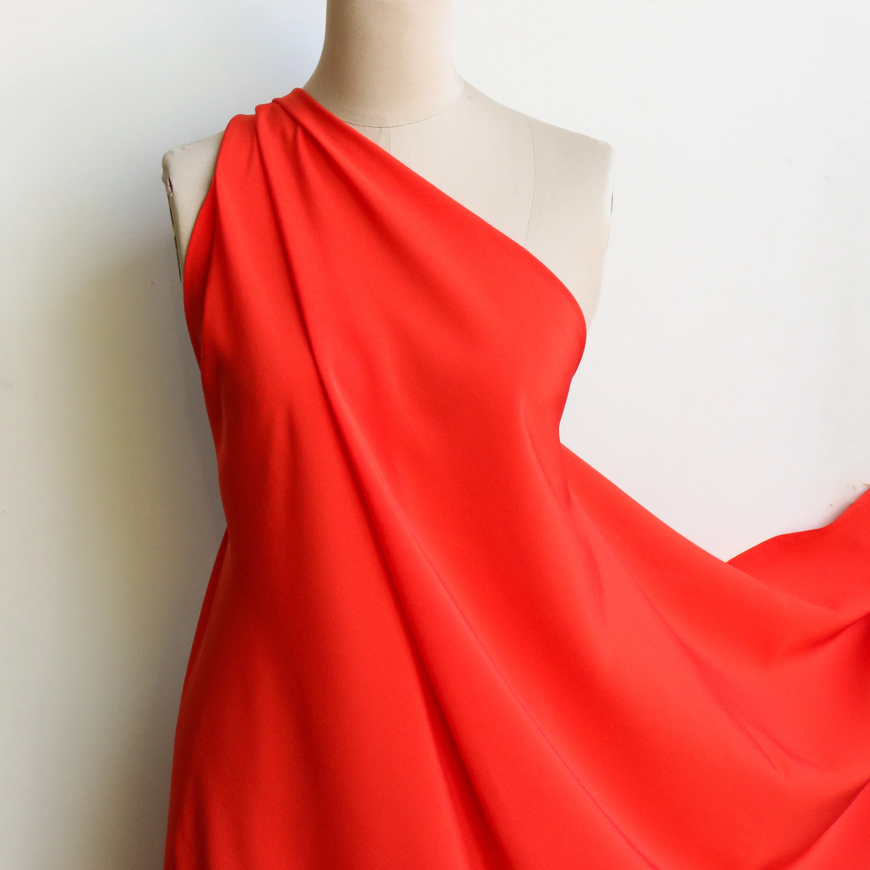 Fluo Arancio Silk Crepe De Chine - Image 4