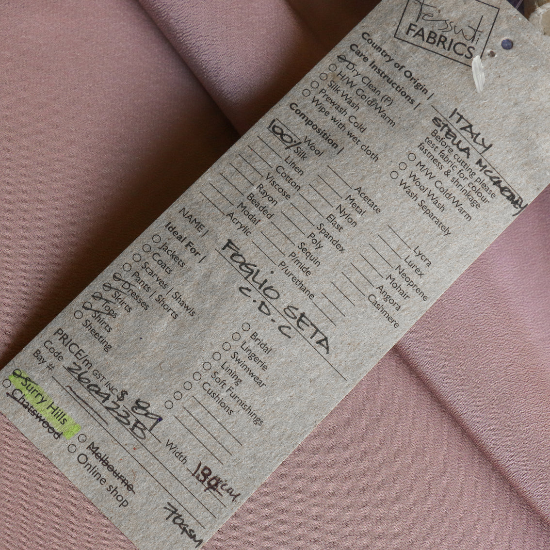 Foglio Seta Silk Crepe De Chine - Image 3