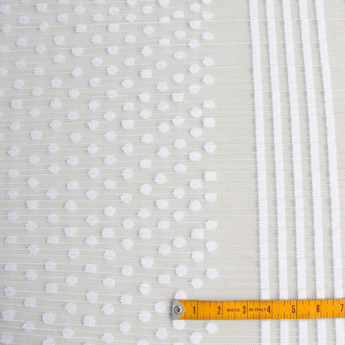 Folded Spot & Stripe Pleated Mesh Tulle - Image 3
