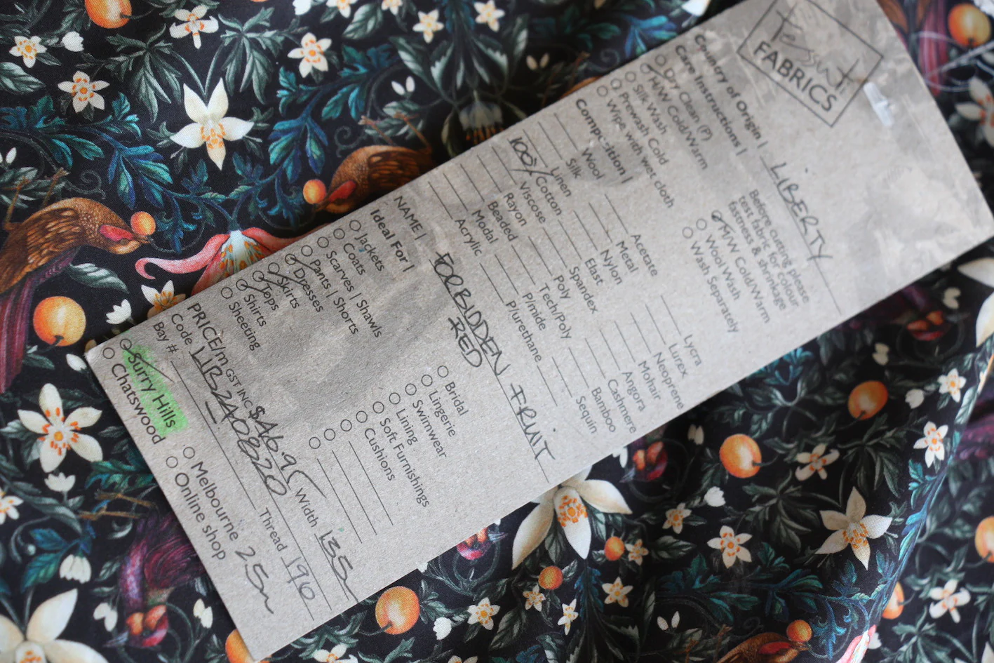 Forbidden Fruit Red - Liberty Tana Lawn⢠- Image 4