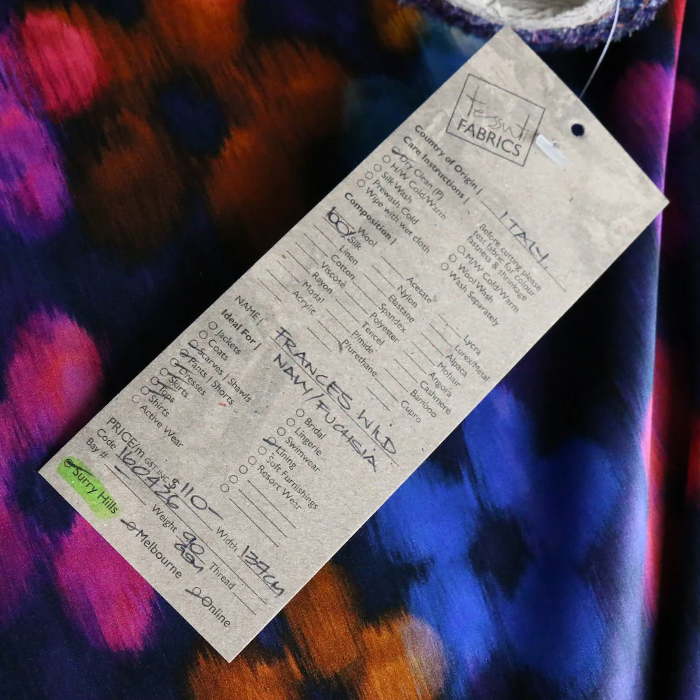 Frances Wild Navy/Fuschia - Liberty Belgravia Silk Satin - Image 4