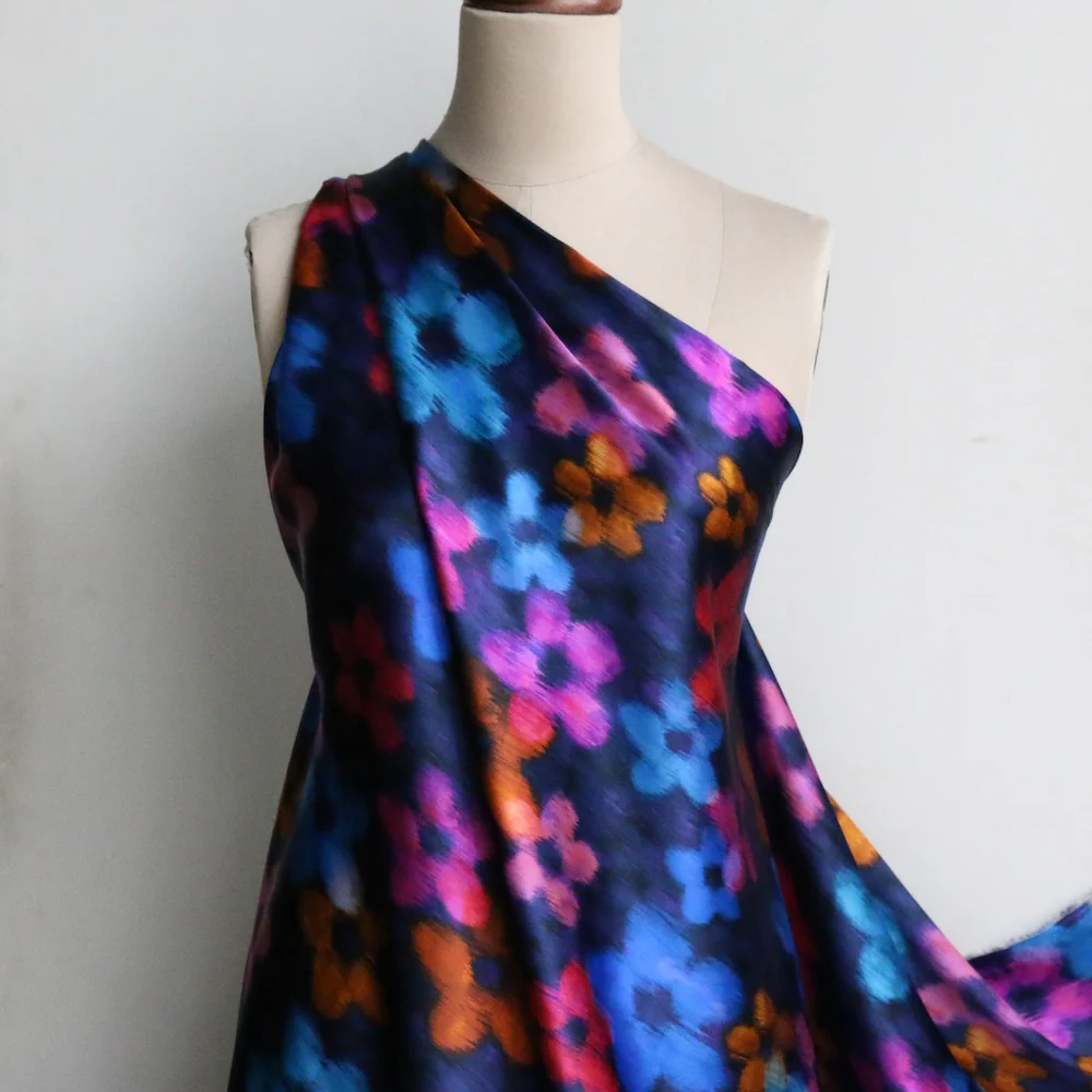 Frances Wild Navy/Fuschia - Liberty Belgravia Silk Satin - Image 5