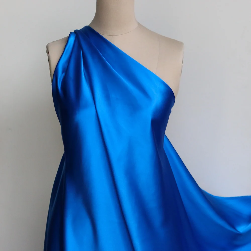 French Blue Silk Satin - 19mm - Image 3