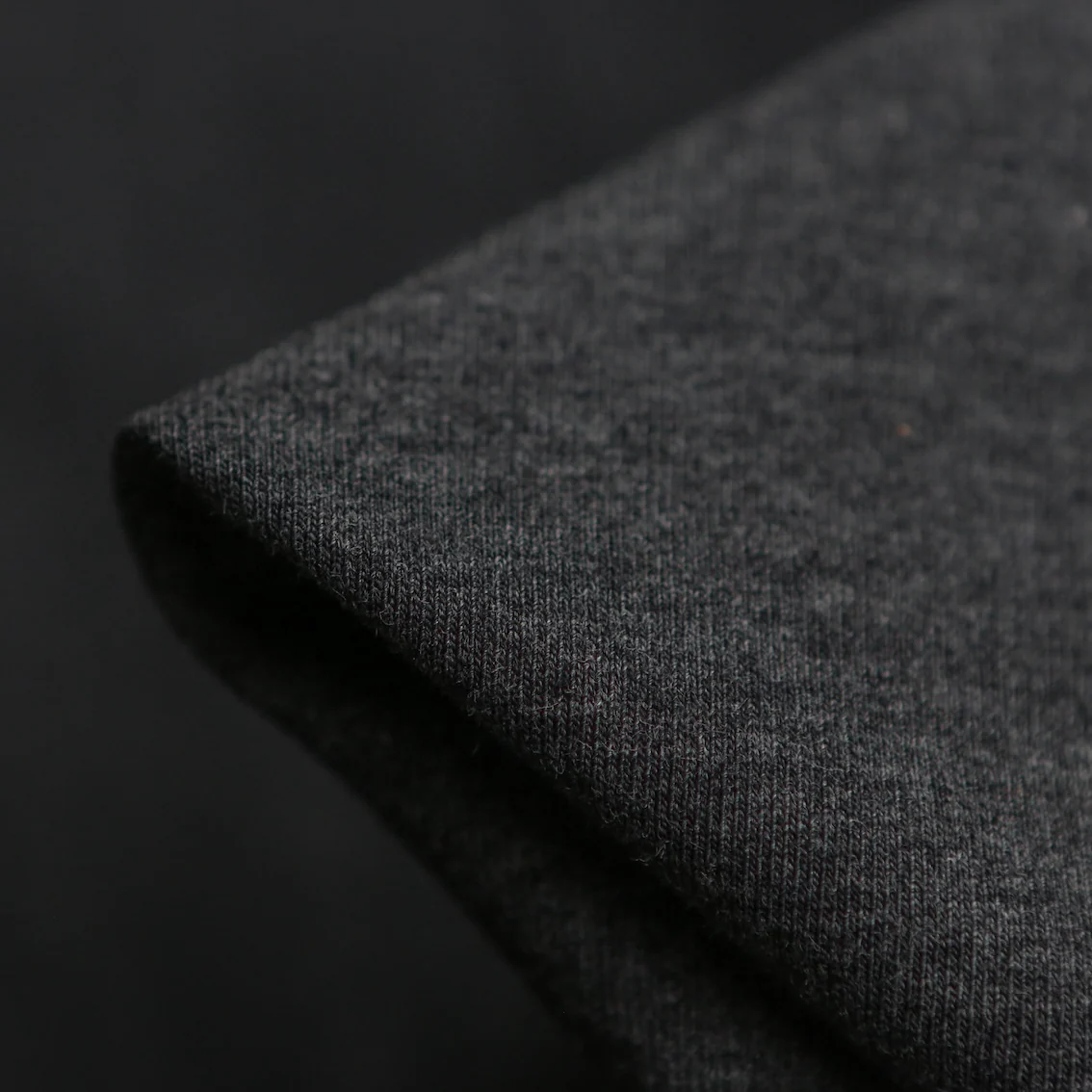 French Terry Charcoal Marle