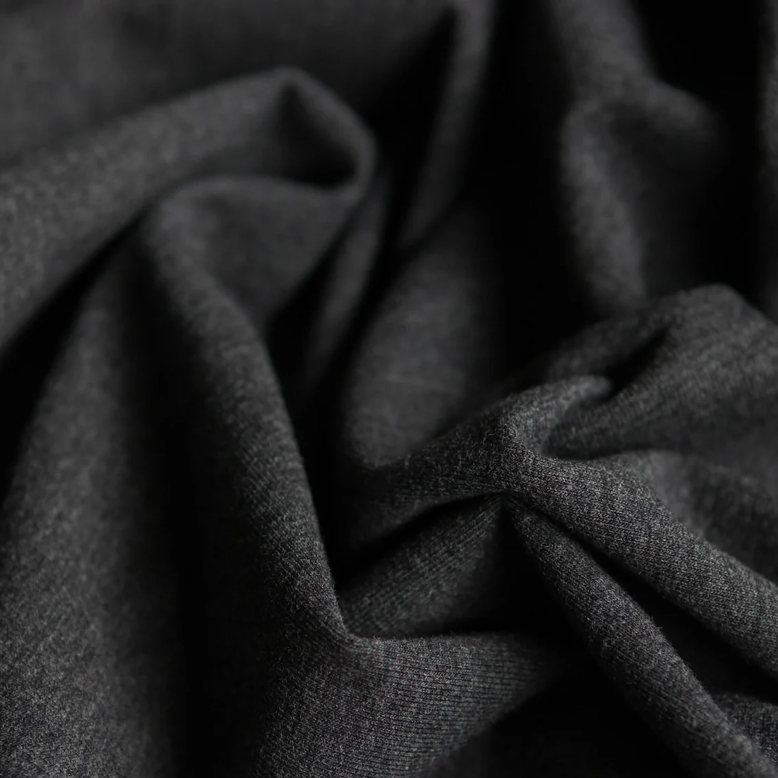 French Terry Charcoal Marle - Image 2